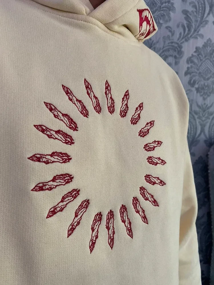 Reversible Anime Embroidered Sweatshirt